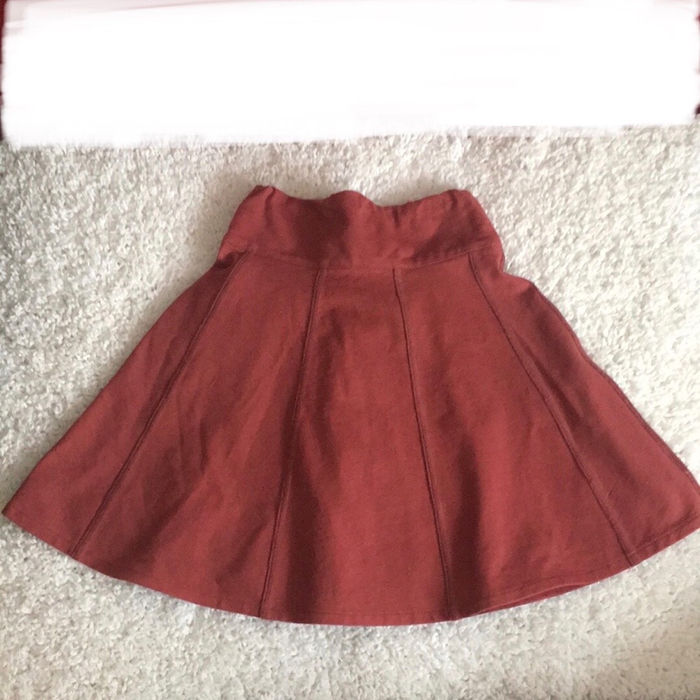 Girls Abigail Rust Colored Denim A-Line Abigail Skirt: Size 6X